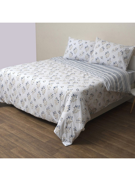 Παπλωματοθήκη Υπέρδιπλη (Σετ) 220X240 Viopros Βερονικη Λευκό (220x240)