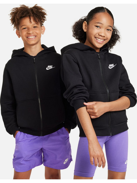 Nike Παιδική Ζακέτα Φούτερ με Κουκούλα και Φερμουάρ Μαύρη FD3004-010