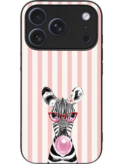 Sonique Stripe Stories Series Θήκη Ζέβρα - Τσιχλόφουσκα (iPhone 17 Pro)