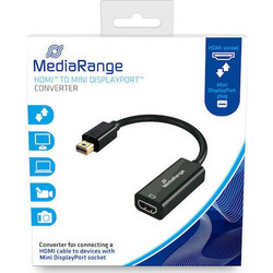 MediaRange Μετατροπέας HDMI to mini DisplayPort (F/M) Black