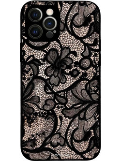 Sonique Diva Series Back Cover Black Lace (iPhone 12 Pro)
