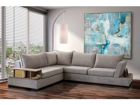 Γωνιακός Καναπές Αντίπαρος Sofa Agora 280x200x95cm (Ξύλο-Ύφασμα) Με Επιλογή Υφάσματος