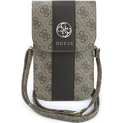 Guess 4G +amp Classic Logos Θήκη Τηλεφώνου με Λουράκι, Καφέ