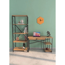Stewe Home Σετ Γραφείο με Βιβλιοθήκη 34x150x150cm STE-004816-P4816