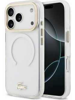 Lacoste IML Shockproof Gold Logo MagSafe Θήκη Back Cover Transparent (iPhone 18 Pro / 17 Pro)