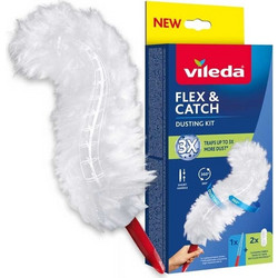 Vileda dustpan with short handle + 2 Flex&Catch refills 179432