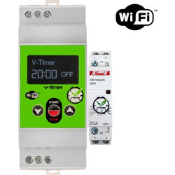 V-Timer Smart Wi-Fi V3 Ψηφιακός Χρονοδιακόπτης Θερμοσίφωνα με Ρελέ (00303-02795)