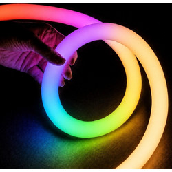 kelvo(R) AURAFLEX KLV-101-0511 Ταινία Neon Flex LED 14W/m 840lm/m 360 DC 24V Αδιάβροχο IP65 120 x SMD5054 Chip/m Πολύχρωμο RGB+WW Dimmable - Sanan SMD Chip - Μ1000 x Π3.3 x Υ3.3cm - Ρολό 10 Μέτρων