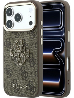 Guess 4G & Big Resin Logo Θήκη Brown (iPhone 18 Pro Max / 17 Pro Max)