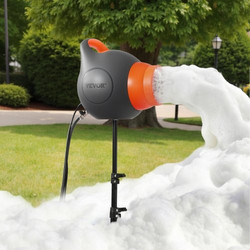 VEVOR Foam Machine, 115 W Party Foam Cannon, Φορητό Foam Maker με τρίποδο, Ισχυρό Foam Party Party, για αυλή, πισίνα, υπαίθριες εκδηλώσεις, γενέθλια, γιορτές και πάρτι, γκρι & πορτοκαλί