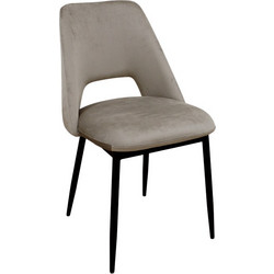 Madison Cappuccino Velvet Καρέκλα Μεταλλική 45x54x83εκ. 11.1650