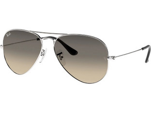 Ray-Ban RB3025 003/32 Γυαλιά Ηλίου Aviator Μεταλλικά Ασημί με Μαύρο Degradee Φακό