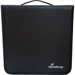 MediaRange Media storage wallet for 500 discs, synthetic leather, black (MRBOX96)