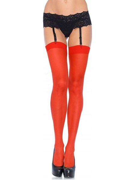 LEG AVENUE SHEER STOCKINGS RED