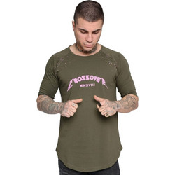 Crossover Men's Metal T-Shirt - Khaki