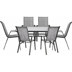 HomeMarkt Bruno & Leon Σετ Τραπεζαρία Κήπου 7τμχ HM5106.01+HM5000.01
