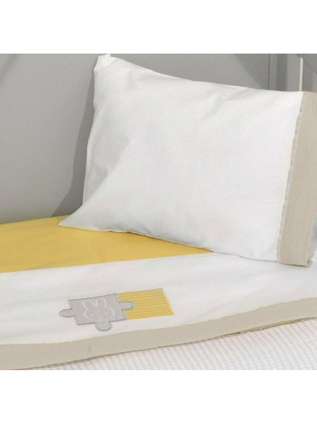 Miffy Σετ Σεντόνια Κούνιας 110x160cm Μπεζ 3τμχ