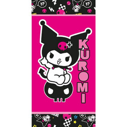 Hello Kitty Kuromi Rebel Πετσέτα Μπάνιου & Θαλάσσης Γρήγορου Στεγνώματος 100% Πολυεστέρας 70x140 εκ