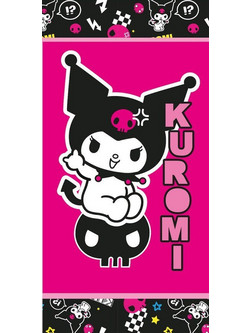 Hello Kitty Kuromi Rebel Πετσέτα Μπάνιου & Θαλάσσης Γρήγορου Στεγνώματος 100% Πολυεστέρας 70x140 εκ