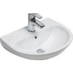 Tema Apollo Κρεμαστός Νιπτήρας Μπάνιου Πορσελάνης 55x45cm Λευκός SD055