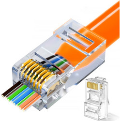 TECHLY IWP-CAT6UT Συσκευασία 100 βυσμάτων RJ45 Cat6 UTP Pass-Through