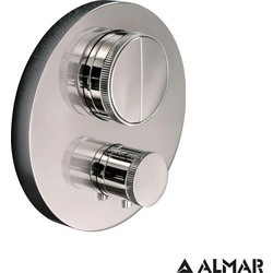 Almar Thermo Core Push E176632 Inox Finish - Θερμοστατικός μίκτης εντοιχισμού 2 εξόδων (εξωτερικό τμήμα)