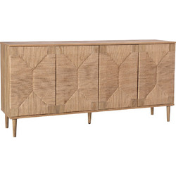 Sisal Μπουφές 4 Πόρτες Φυσικό 160x39x78.5 cm