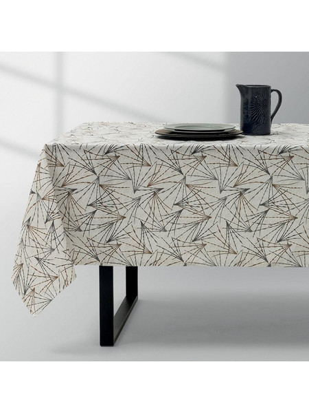 Lino Rana Καρέ Τραπεζομάντηλο Εκρού-Γκρι 80x80cm 6100000584 ref10309339