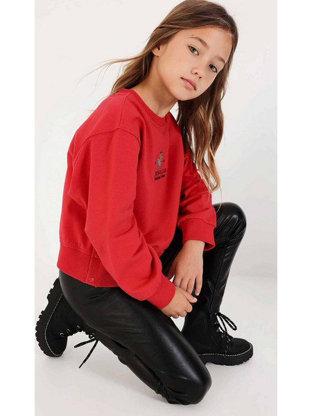 Boboli παιδικό κολάν faux leather - 490777 Μαύρο