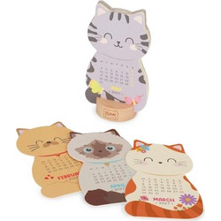 LEGAMI ΗΜΕΡΟΛΟΓΙΟ SHAPED CALENDAR W. WOODEN BASE 2027 - CATS - CALS270169