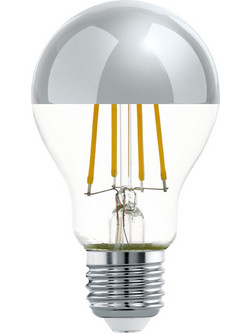 Λάμπα LED Eglo E27 A60 Filament με Καθρέφτη Chrome 2700K 806lm 7.3W 110029