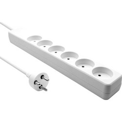 Microconnect Πολύπριζο 6 Θέσεων με Καλώδιο 5m MC-GRU0605DKW