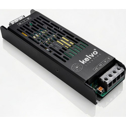 kelvo(R) ILUMA KLV-107-0015 Slim Τροφοδοτικό/Μετασχηματιστής Class I PELV 200W 8.3A AC 220-240V σε DC 24V IP20 - Γκρι Ανθρακί Ματ - Μ18.5 x Π5.9 x Υ2.8cm
