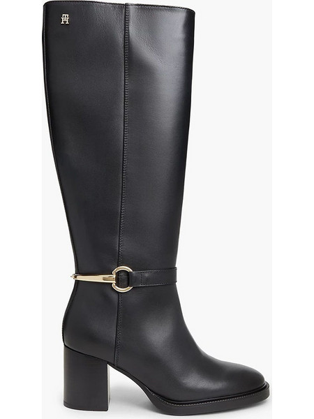 TOMMY HILFIGER TH STUD HEEL RIDING KNEE BOOT FW0FW09551-BDS Black