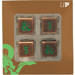Ultra Pro - Heavy Metal Fall 21 Copper and Green D6 Dice Set for Dungeons & Dragons