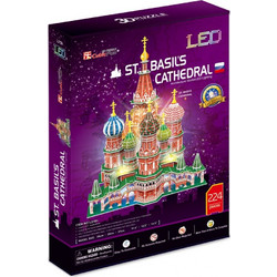 Puzzle CubicFun LED Καθεδρικός Ναός Αγίου Βασιλείου 3D 224 Κομμάτια