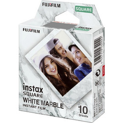 Fujifilm Color Instax Square Instant White Marble ( 10 Exposures)
