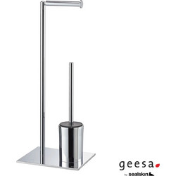 Χαρτοθήκη Επιδαπέδια με Πιγκάλ Sealskin Geesa Chrome