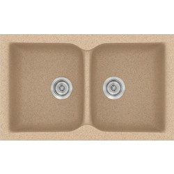 Sanitec Classic 336 Επικαθήμενος Νεροχύτης Γρανίτη Ματ Granite Beige 86x50cm