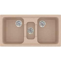 Sanitec Classic 325 Επικαθήμενος Νεροχύτης Γρανίτη Ματ Granite Sand 97x51cm