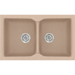 Sanitec Classic 322 Επικαθήμενος Νεροχύτης Γρανίτη Ματ Granite Sand 81x50cm