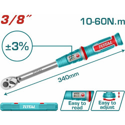 TOTAL ΕΠΑΓΓ. ΔΥΝΑΜΟΚΛΕΙΔΟ 3/8" / 10-60Nm (THPTW3860N6)