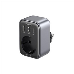 Ugreen Πρίζα Ασφαλείας GaN 30W CD314 90613 με 3 Θέσεις Φόρτισης Μαύρο - 90613 - 340354