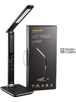 LED Table Lamp 9W Leather 2800K-6000K Dimmable Wirless Charge 5V 1A + LCD Display