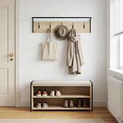 Κρεμάστρα 100 x 30 x 25 cm Sonoma Δρυς Επεξεργασμένο Ξύλο 8014089
