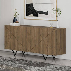 Μπουφές Jakomen Megapap χρώμα ανοιχτό καρυδί 180x41,7x80εκ