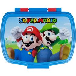 Stor Super Mario Πλαστικό Παιδικό Δοχείο Φαγητού Πολύχρωμο 21474
