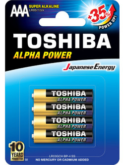 Toshiba Alpha Power AAA 4τμχ