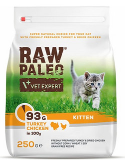 VetExpert Raw Paleo Kitten Turkey & Chicken 250gr