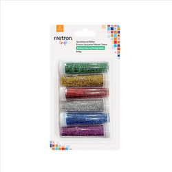 Metron Graft Χρυσόσκονη Glitter 6x6gr 6 Τεμάχια Έντονα Χρώματα - 900.096637